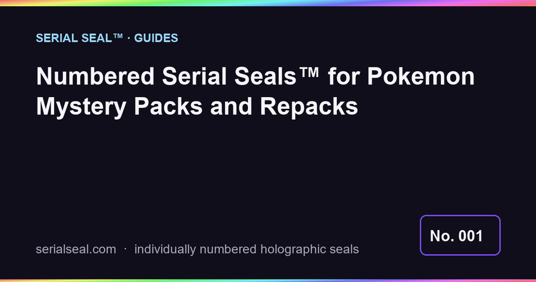 Numbered Serial Seals™ for Pokemon Mystery Packs and Repacks