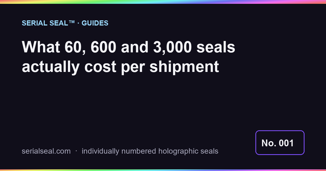What 60, 600 and 3,000 seals actually cost per shipment